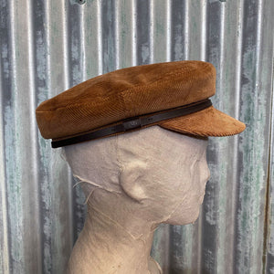 Will & Bear Baker Boy Cap - Brown Corduroy - Phoenix Menswear