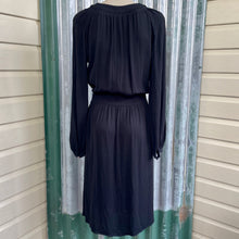 Load image into Gallery viewer, Witchery Black Viscose Knee length Long Sleeve Dress V Neck Sz 4 - New &amp; OOAK - Phoenix Menswear