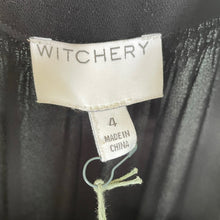 Load image into Gallery viewer, Witchery Black Viscose Knee length Long Sleeve Dress V Neck Sz 4 - New &amp; OOAK - Phoenix Menswear