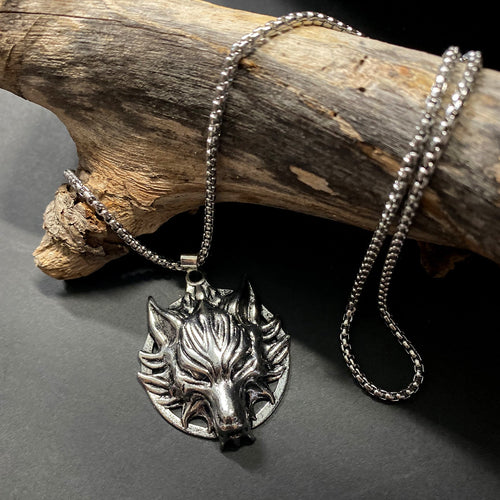 Wolf Pendant on Chain - Phoenix Menswear