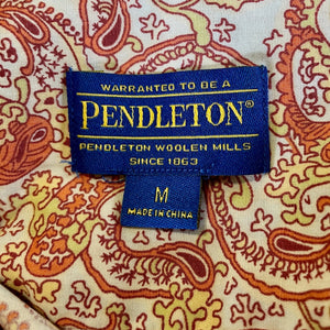 Women's 1980's Vintage Pendleton Peach Paisley Cotton L/S Shirt Sz M - OOAK - Phoenix Menswear