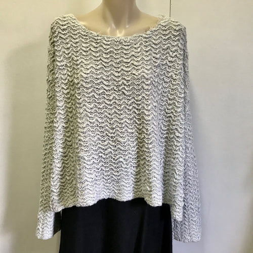 Women's Free People Cropped Slouch Jumper Pale Blue Sz L - OOAK - Phoenix Menswear