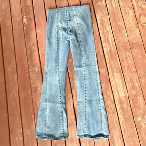 Women's Stretch Denim 'We The Free' Flares in Mid Blue Sz 25 - OOAK - Phoenix Menswear