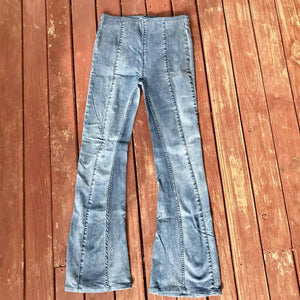 Women's Stretch Denim 'We The Free' Flares in Mid Blue Sz 25 - OOAK - Phoenix Menswear